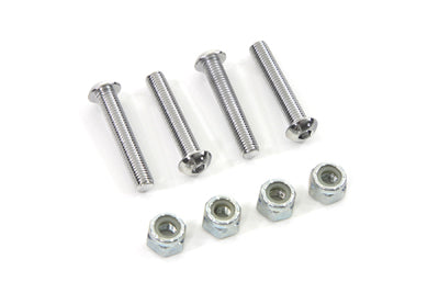 V-Twin Button Head Chrome Screw Set for Sissy Bar Backs - Part Number X80-6007