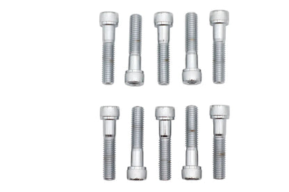 V-Twin Allen Socket Cap Bolt Knurled Chrome 1/2-13 x 2-1/4 Inch Coarse Thread (Pack of 10) by V-Twin
