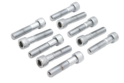 V-Twin Allen Socket Cap Bolt Knurled Chrome 1/2-13 x 2-1/4 Inch Coarse Thread (Pack of 10) by V-Twin