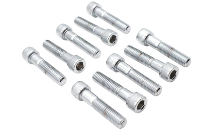 V-Twin Allen Socket Cap Bolt Knurled Chrome 1/2-13 x 2-1/4 Inch Coarse Thread (Pack of 10) by V-Twin