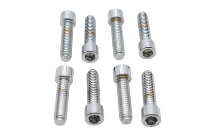 Ultima M8 Transmission Side Cover Screws Kit with Chrome Finish for Harley Davidson Models by Ultima