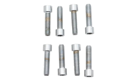 Ultima M8 Transmission Side Cover Screws Kit with Chrome Finish for Harley Davidson Models by Ultima