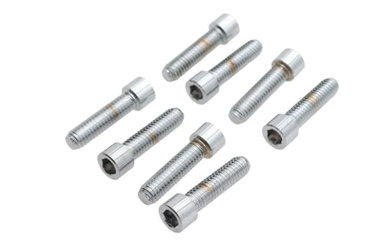 Ultima M8 Transmission Side Cover Screws Kit with Chrome Finish for Harley Davidson Models by Ultima