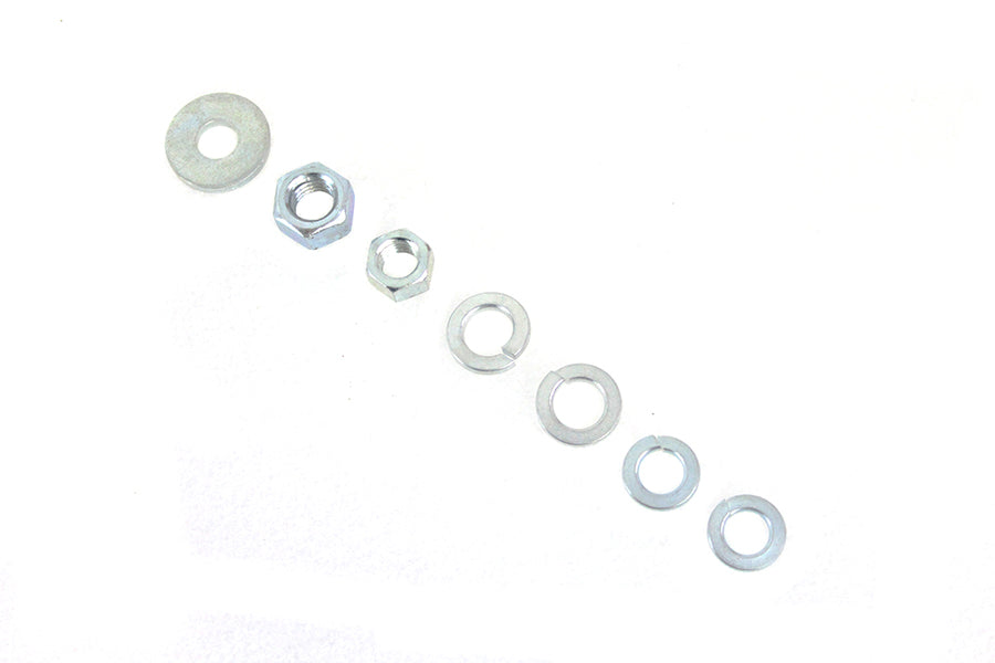 V-Twin Spring Fork Nut and Washer Kit Zicad Plated for Harley Davidson FL and EL 1941-1948