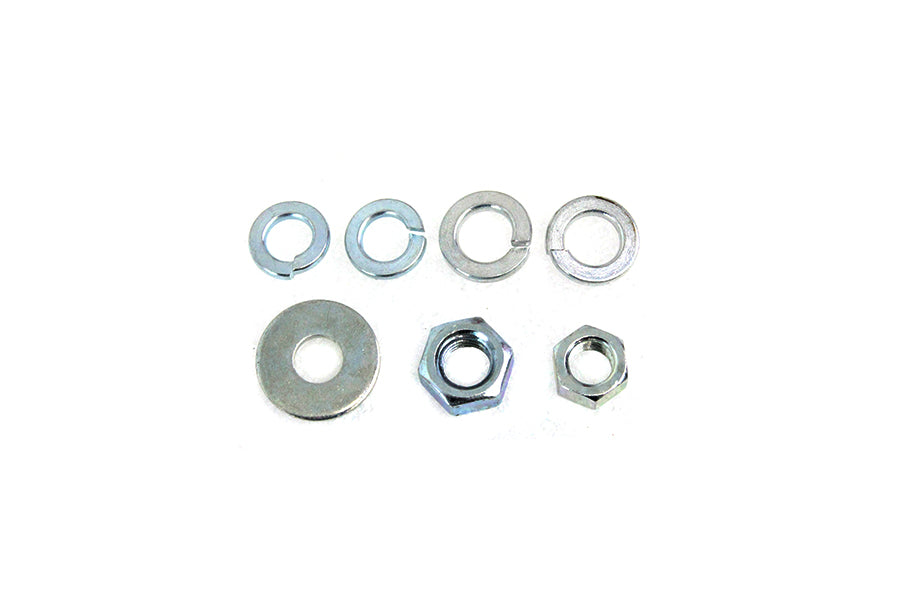 V-Twin Spring Fork Nut and Washer Kit Zicad Plated for Harley Davidson FL and EL 1941-1948