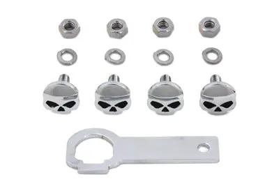 V-Twin License Plate Frame Mount Bolt Kit Skull Style – OEM Cross Reference 94546-05 by V-Twin