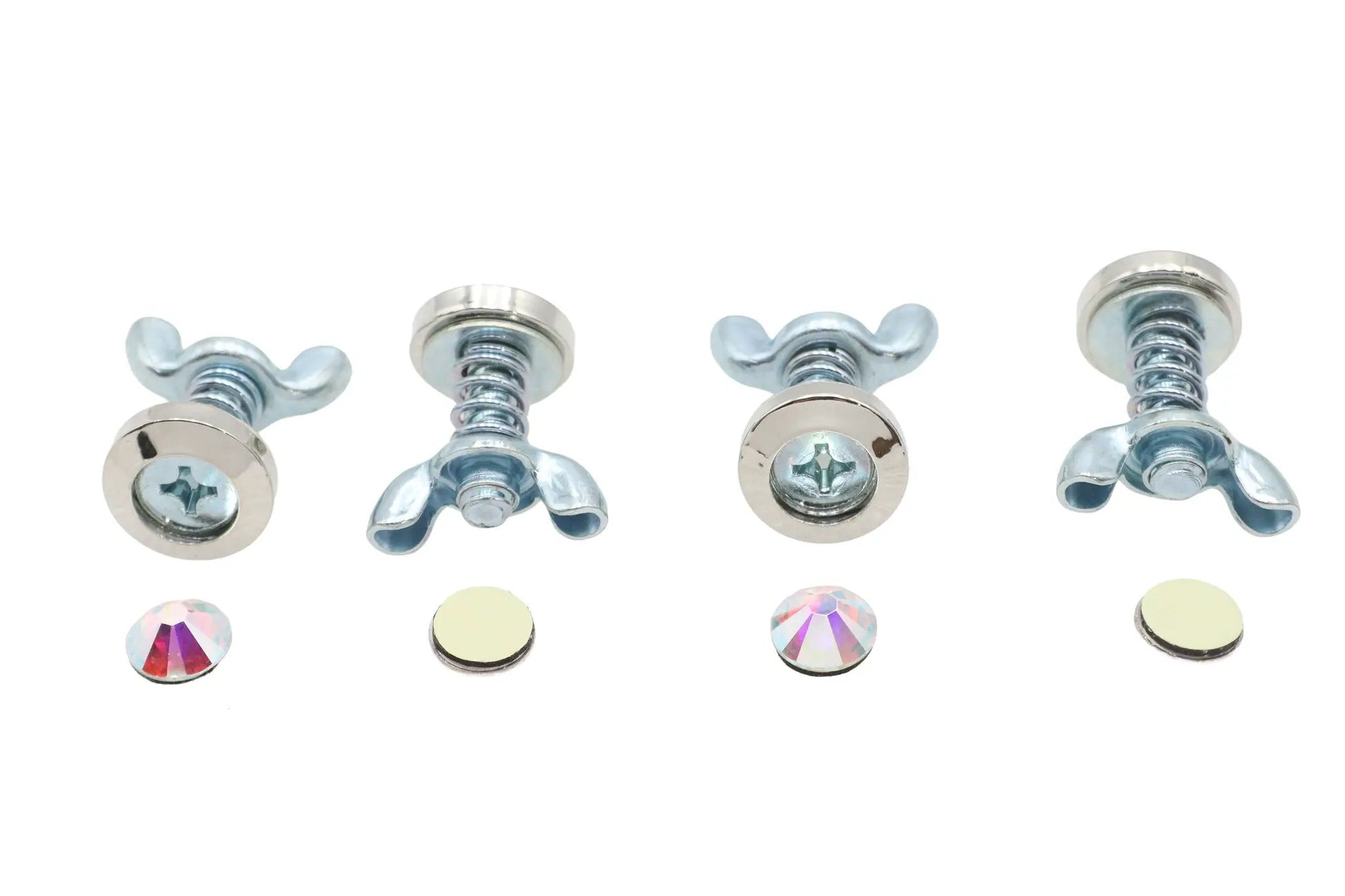 V-Twin Pearl Style License Plate Bolt Set - 4 Piece Kit by V-Twin