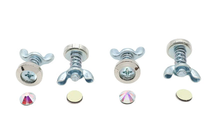 V-Twin Pearl Style License Plate Bolt Set - 4 Piece Kit by V-Twin