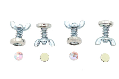 V-Twin Pearl Style License Plate Bolt Set - 4 Piece Kit by V-Twin