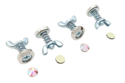 V-Twin Pearl Style License Plate Bolt Set - 4 Piece Kit by V-Twin