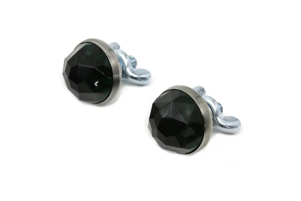 V-Twin 37-2104 Green Reflector Set – 1 Inch Diameter with Stud, Spring, and Wing Nut by V-Twin
