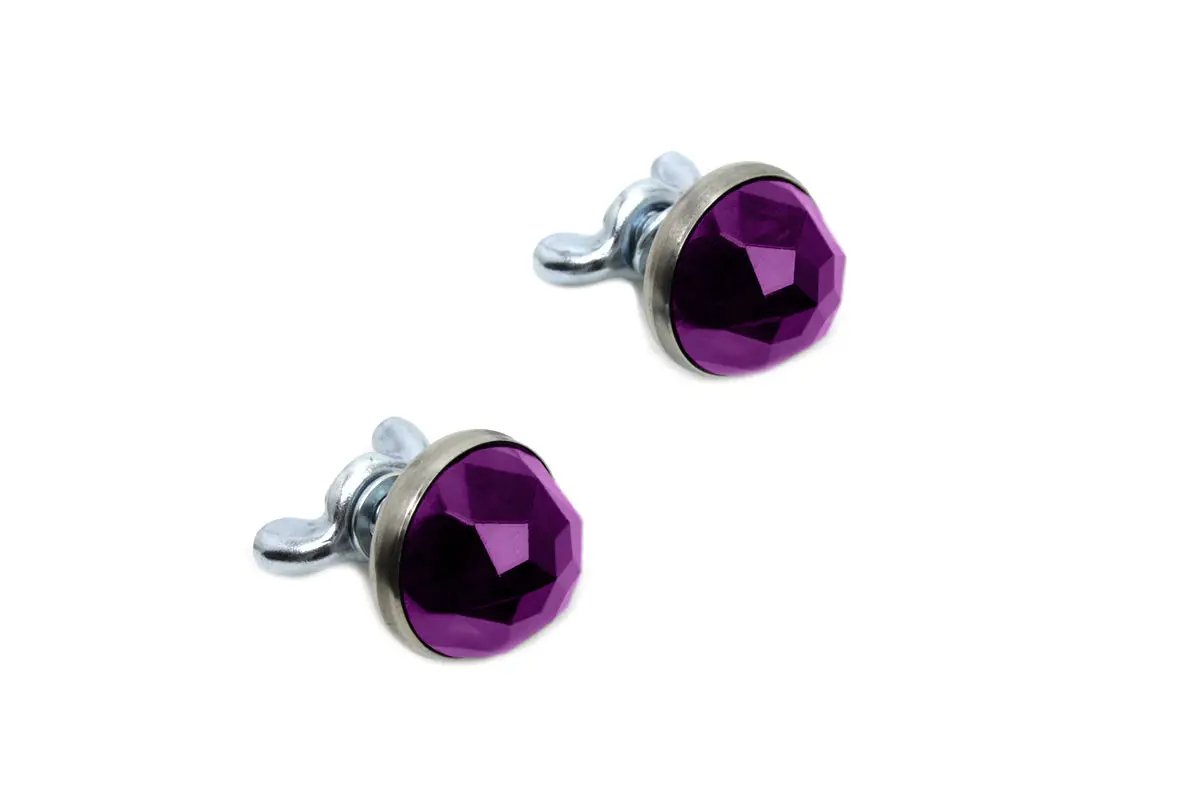 V-Twin 37-2105 Purple Reflector Set with Stud, Spring, and Wing Nut by V-Twin