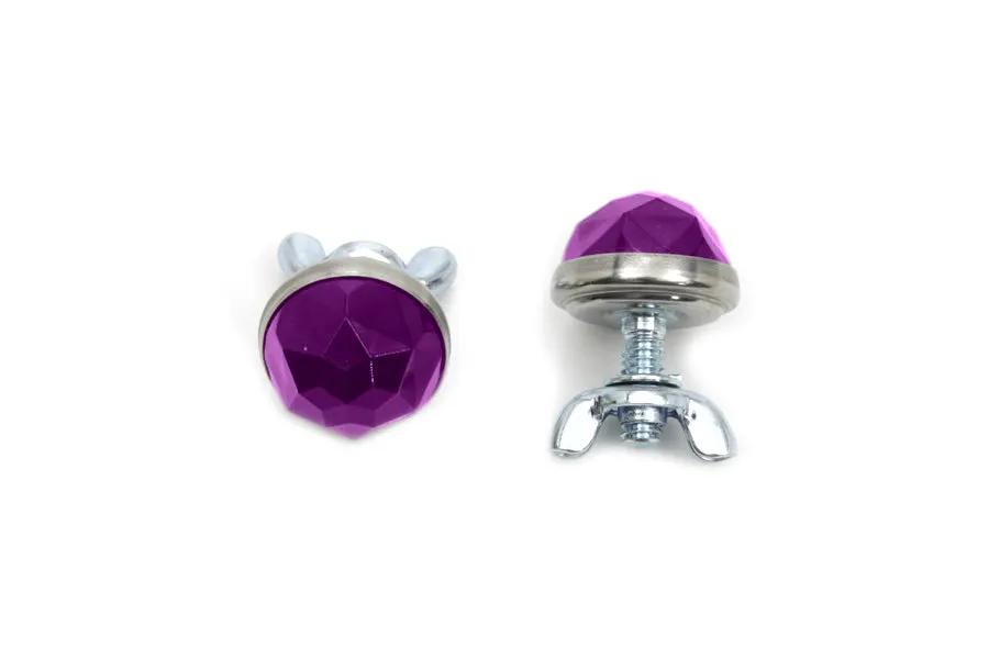 V-Twin 37-2105 Purple Reflector Set with Stud, Spring, and Wing Nut by V-Twin