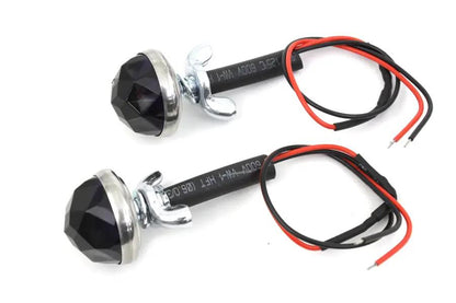 V-Twin Purple LED Reflector Set - 1 Inch Diameter with Stud, Spring & Wing Nut by V-Twin