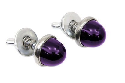 V-Twin License Plate Reflector Set Purple with Real Glass for Enhanced Visibility by V-Twin