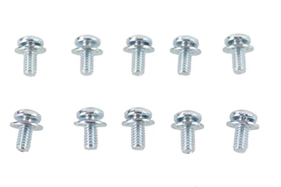 V-Twin Panhead Screw with Spring Lock Washer - 8-32 Thread, 1/4 Inch Length, Pack of 5 by V-Twin