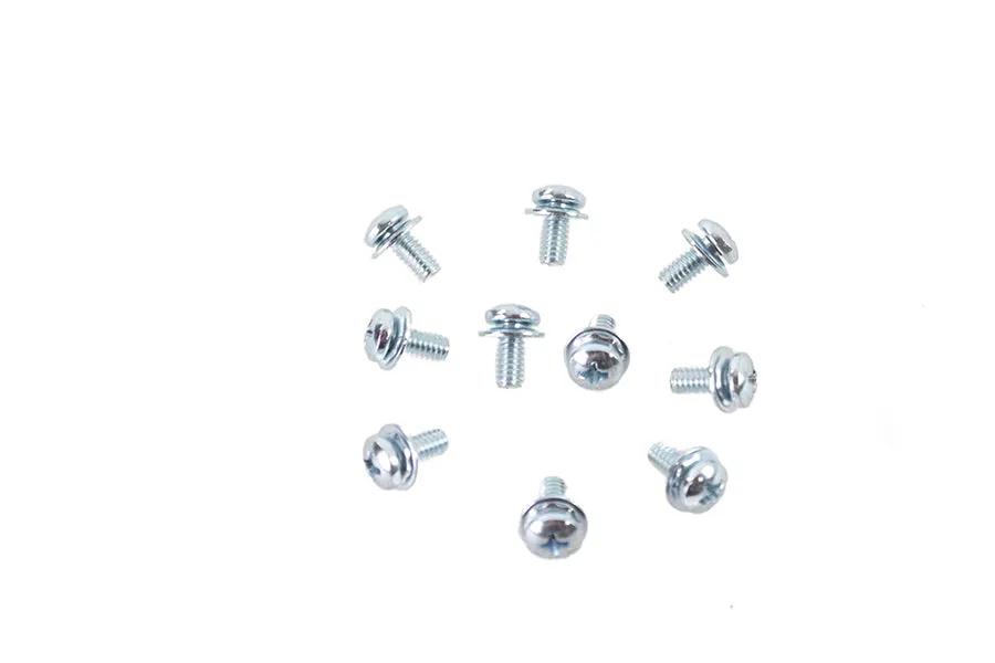 V-Twin Panhead Screw with Spring Lock Washer - 8-32 Thread, 1/4 Inch Length, Pack of 5 by V-Twin