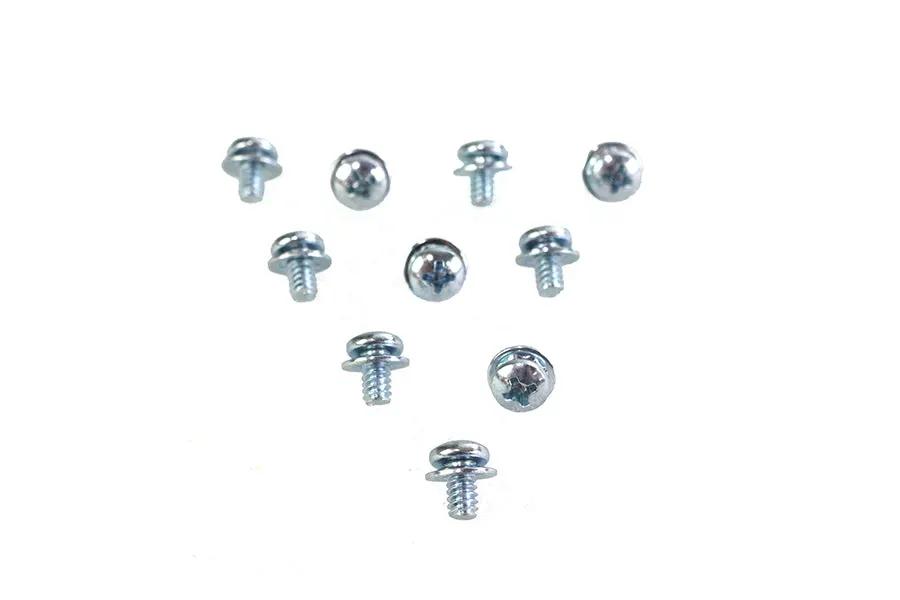 V-Twin Panhead Screw with Spring Lock Washer - Steel, 6-32 Thread, 1/4 Inch Length, Pack of 5 by V-Twin