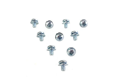 V-Twin Panhead Screw with Spring Lock Washer - Steel, 6-32 Thread, 1/4 Inch Length, Pack of 5 by V-Twin