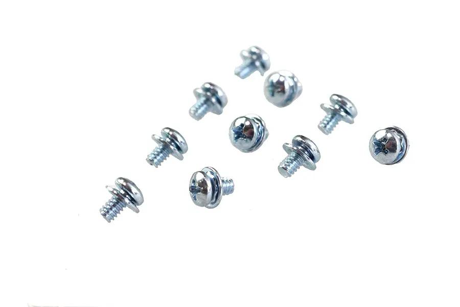 V-Twin Panhead Screw with Spring Lock Washer - Steel, 6-32 Thread, 1/4 Inch Length, Pack of 5 by V-Twin