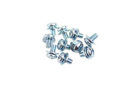 V-Twin Panhead Screw with Spring Lock Washer - Steel, 6-32 Thread, 1/4 Inch Length, Pack of 5 by V-Twin