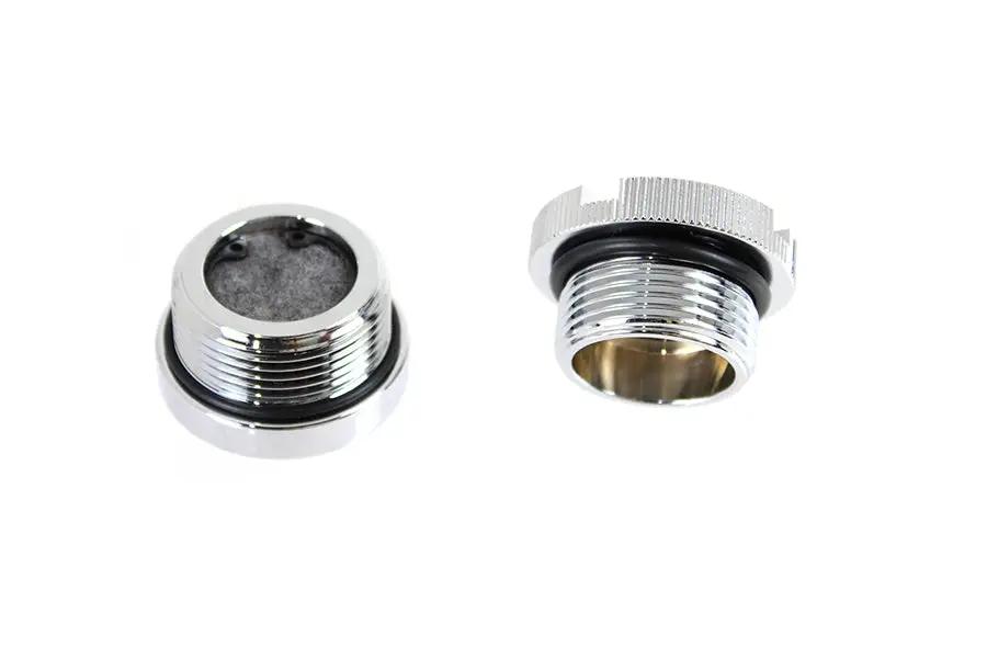 V-Twin Chrome Primary Cover Cap Set for Harley Davidson XL (1971-1976) by V-Twin