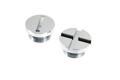 V-Twin Chrome Primary Cover Cap Set for Harley Davidson XL (1971-1976) by V-Twin