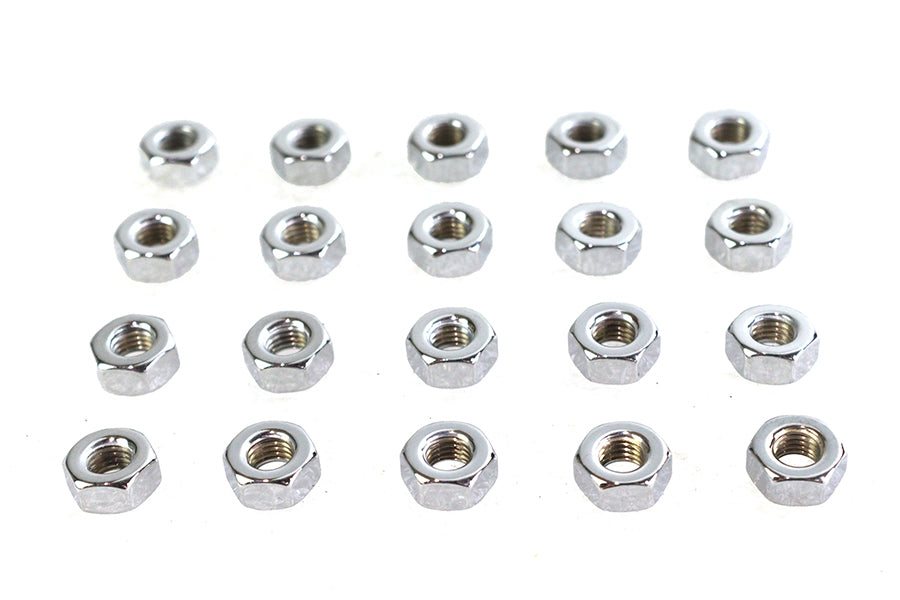 Colony Chrome Hex Nut 1/4 inch-28 Fine Thread – Durable USA-Made Fastener