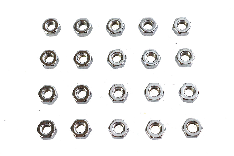 Colony Chrome Hex Nut 1/4 inch-28 Fine Thread – Durable USA-Made Fastener