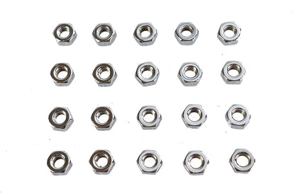 Colony Chrome Hex Nut 1/4 inch-28 Fine Thread – Durable USA-Made Fastener