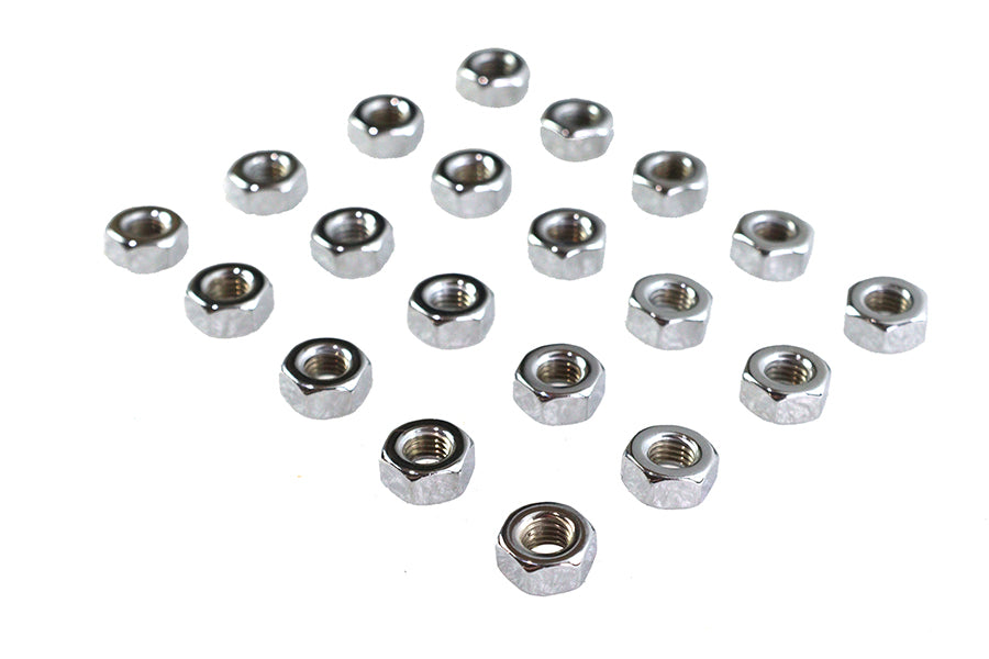 Colony Chrome Hex Nut 1/4 inch-28 Fine Thread – Durable USA-Made Fastener
