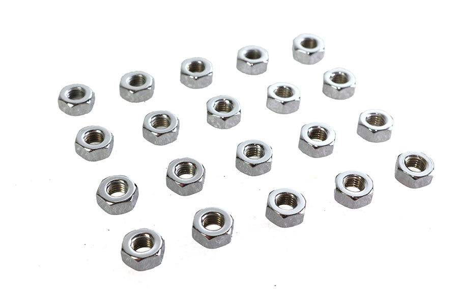 Colony Chrome Hex Nut 1/4 inch-28 Fine Thread – Durable USA-Made Fastener