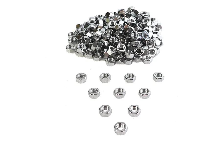 V-Twin Chrome Hex Nut 5/16 inch-24 Fine Thread – Durable Fastener for Motorcycle and Automotive Applications by V-Twin