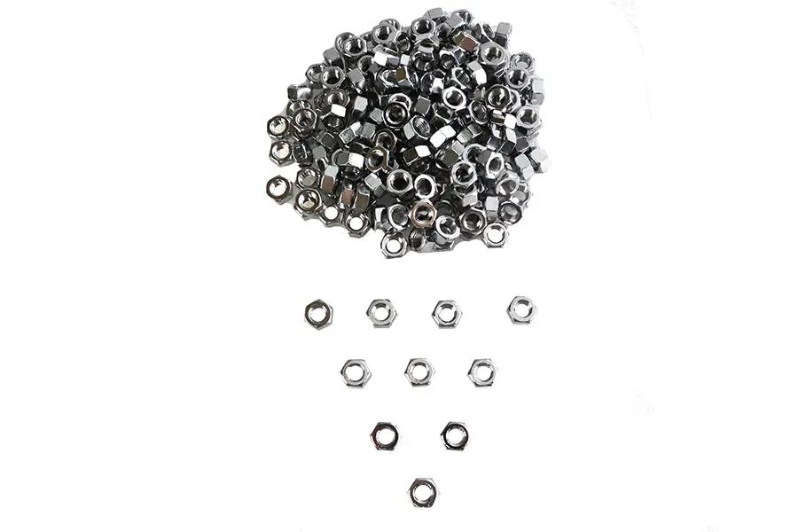 V-Twin Chrome Hex Nut 5/16 inch-24 Fine Thread – Durable Fastener for Motorcycle and Automotive Applications by V-Twin