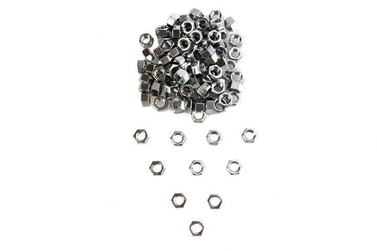 V-Twin Chrome Hex Nut 3/8 inch-24 Fine Thread - Durable Fastener for Automotive and Motorcycle Applications by V-Twin