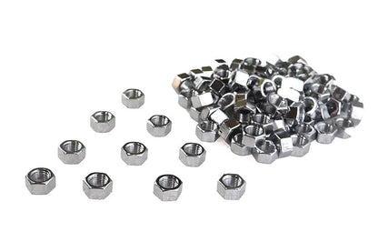 V-Twin Chrome Hex Nut 3/8 inch-24 Fine Thread - Durable Fastener for Automotive and Motorcycle Applications by V-Twin