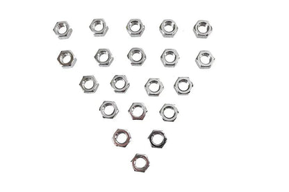 Colony Chrome Hex Nut 7/16 inch-20 Fine Thread, Pack of 10 by Colony