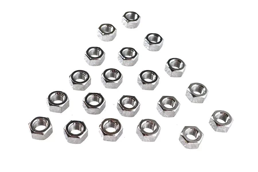 Colony Chrome Hex Nut 7/16 inch-20 Fine Thread, Pack of 10 by Colony
