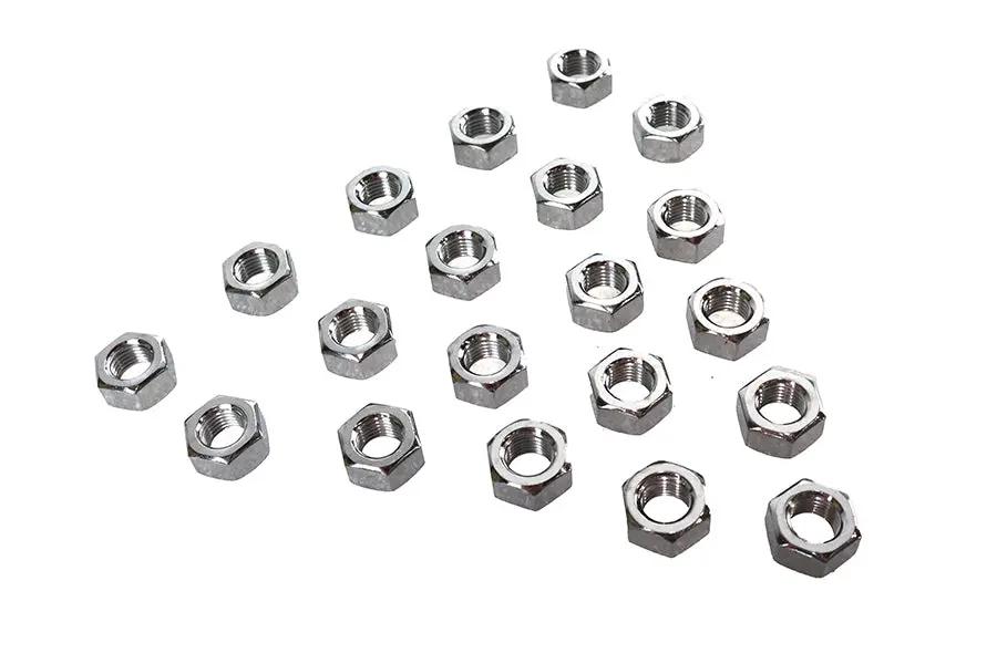 Colony Chrome Hex Nut 7/16 inch-20 Fine Thread, Pack of 10 by Colony