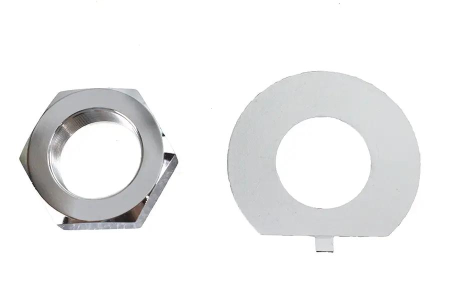V-Twin Fork Stem Chrome Nut and Lock Washer Kit for Harley Davidson FL Models by V-Twin