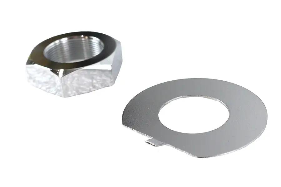 V-Twin Fork Stem Chrome Nut and Lock Washer Kit for Harley Davidson FL Models by V-Twin