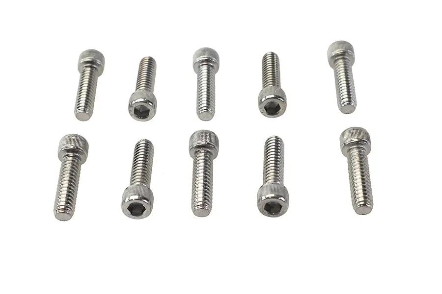 Colony SHC-954 Allen Socket Cap Bolt, 1/4 inch x 7/8 inch, Knurled Chrome Finish by Colony