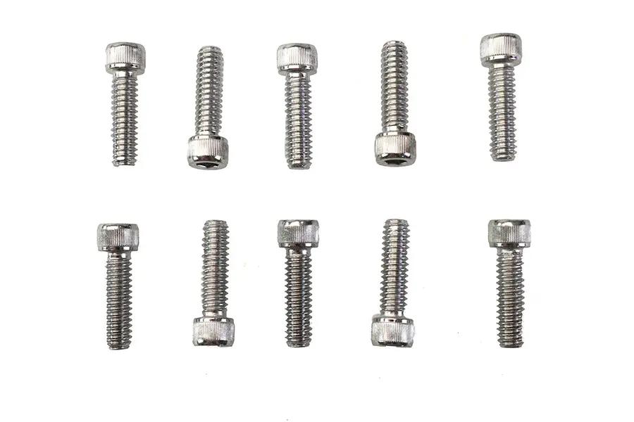 Colony SHC-954 Allen Socket Cap Bolt, 1/4 inch x 7/8 inch, Knurled Chrome Finish by Colony