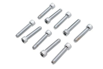 V-Twin Allen Socket Cap Bolt Knurled Chrome 1/4 inch x 1-1/4 inch – Coarse Thread by V-Twin
