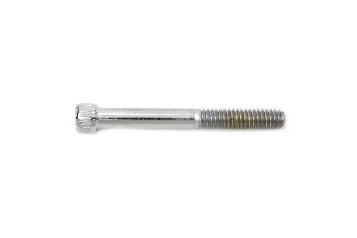 V-Twin Allen Socket Cap Bolt with Knurled Chrome Finish, 1/4 inch-20 x 2-1/4 inch by V-Twin