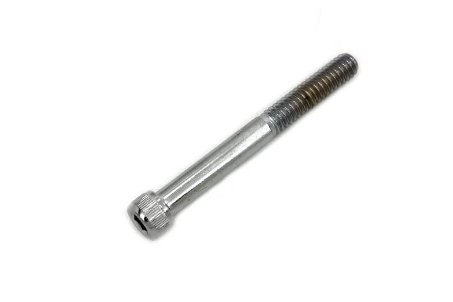 V-Twin Allen Socket Cap Bolt with Knurled Chrome Finish, 1/4 inch-20 x 2-1/4 inch by V-Twin