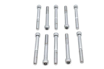 Colony SHC-961 Allen Socket Cap Bolt, 1/4 inch-20 x 2-1/4 inch, Knurled Chrome Finish by Colony