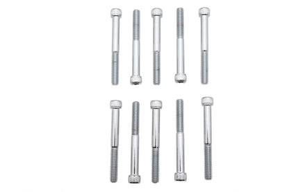 Colony SHC-961 Allen Socket Cap Bolt, 1/4 inch-20 x 2-1/4 inch, Knurled Chrome Finish by Colony
