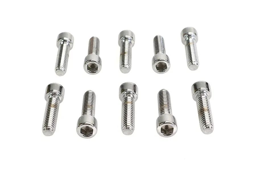 Colony SHC-983 Allen Socket Cap Bolt, 3/8 inch x 1-1/4 inch, Knurled Chrome Finish by Colony