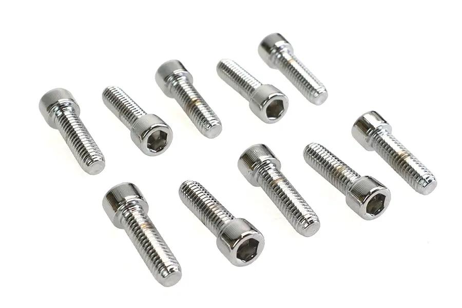 Colony SHC-983 Allen Socket Cap Bolt, 3/8 inch x 1-1/4 inch, Knurled Chrome Finish by Colony